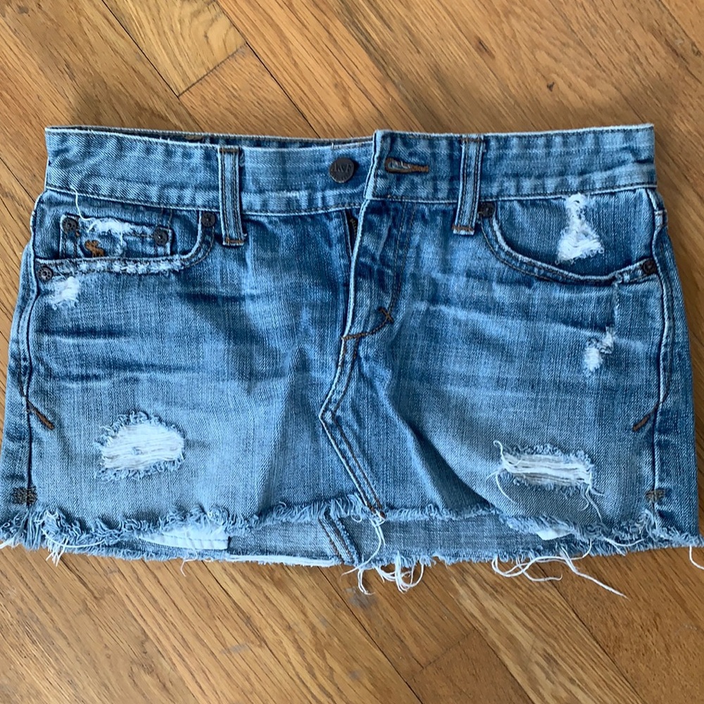 Abercrombie and Fitch jean mini skirt sz 0